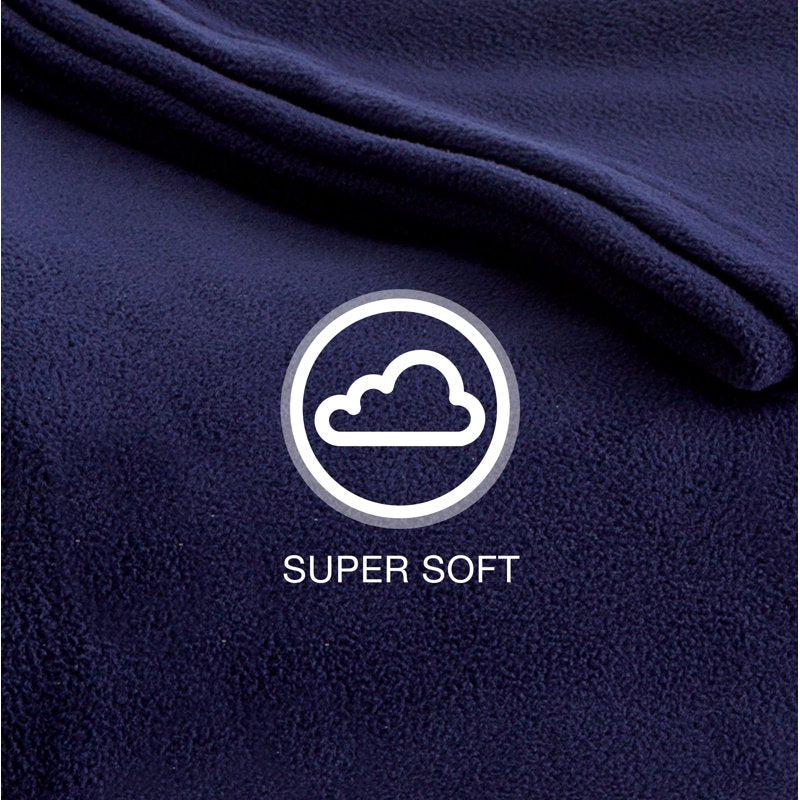 King Fleece Bed Blanket - Soft Lightweight Solid Comforter in Slate Blue