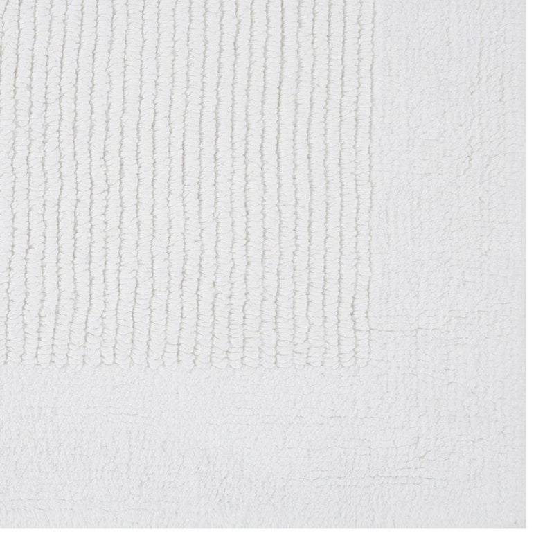 White 17x24 Inch Egyptian Cotton Reversible Bath Rug Set - Hotel Style