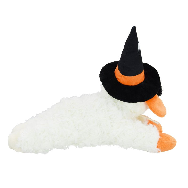 Halloween Lamb Chop Plush Dog Toy with Witch Hat Squeaky Pet Toy