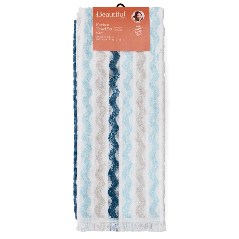 4-Piece Kitchen Towel Set - Super Absorbent Cotton Towels