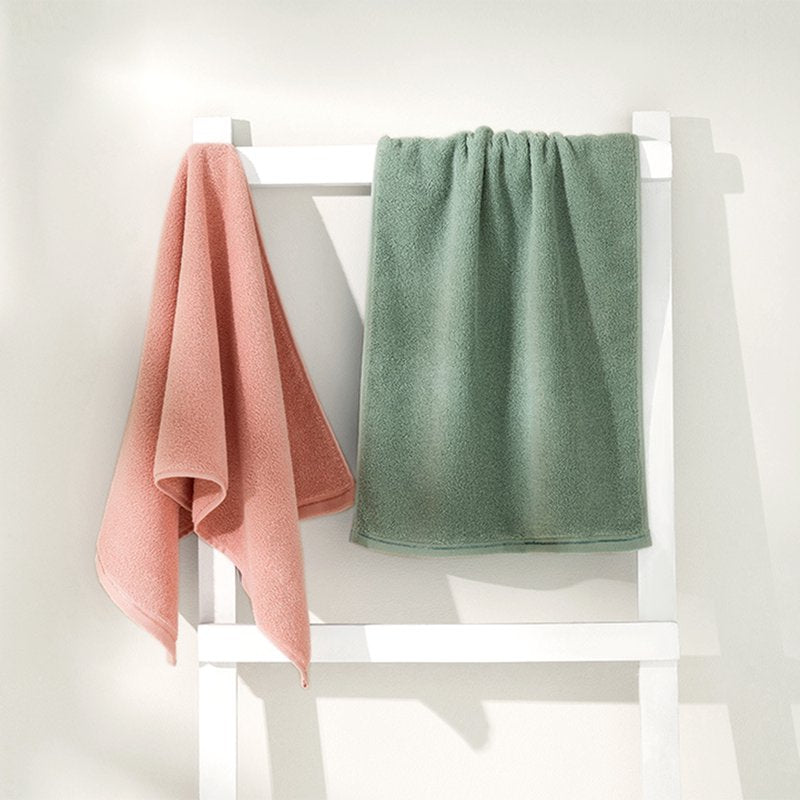 Cotton Hand Towels Set - Light Green, 2-Piece, Absorbent & Soft