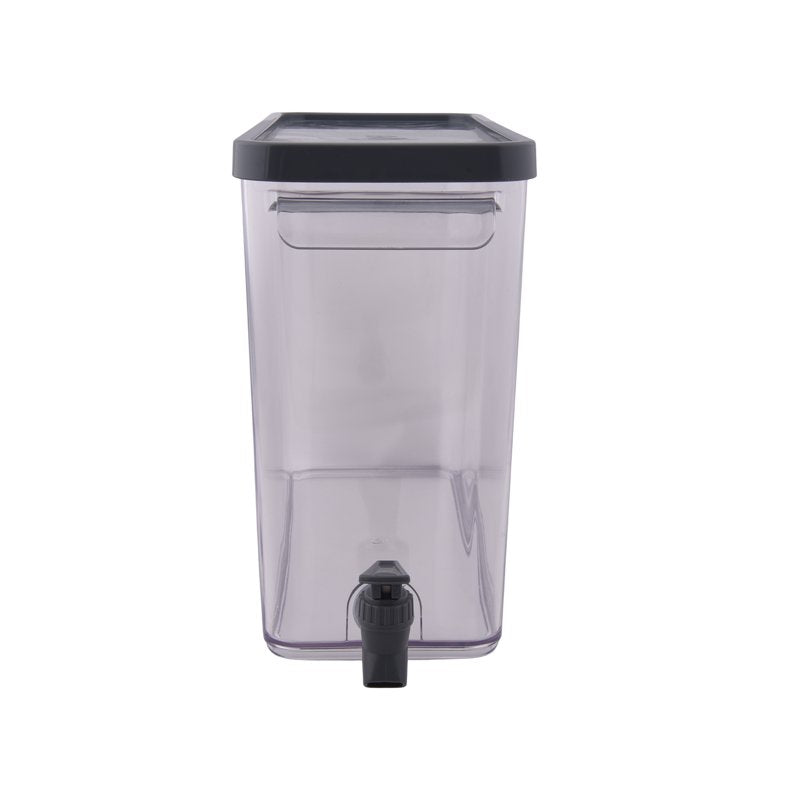 2-Gallon Acrylic Slim Fridge Dispenser - Gray - Single