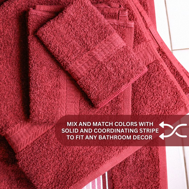 Mainstays 100% Cotton Bath Sheet - Red, Large 30x60 Inches