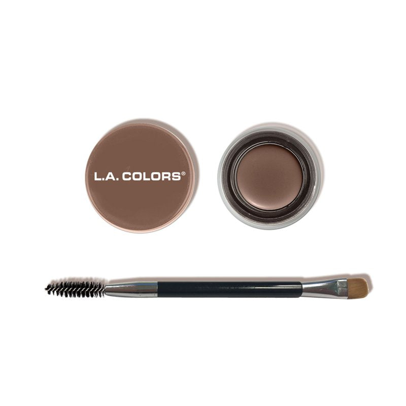 Creamy Brow Pomade with Dual-Ended Brush - Long-Lasting Smudge-Proof Formula