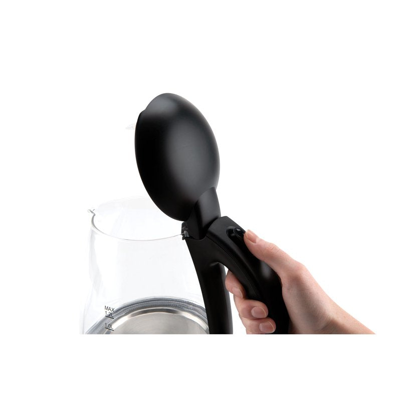 Electric Glass Kettle - 1.2L / 5-Cup Capacity, Black