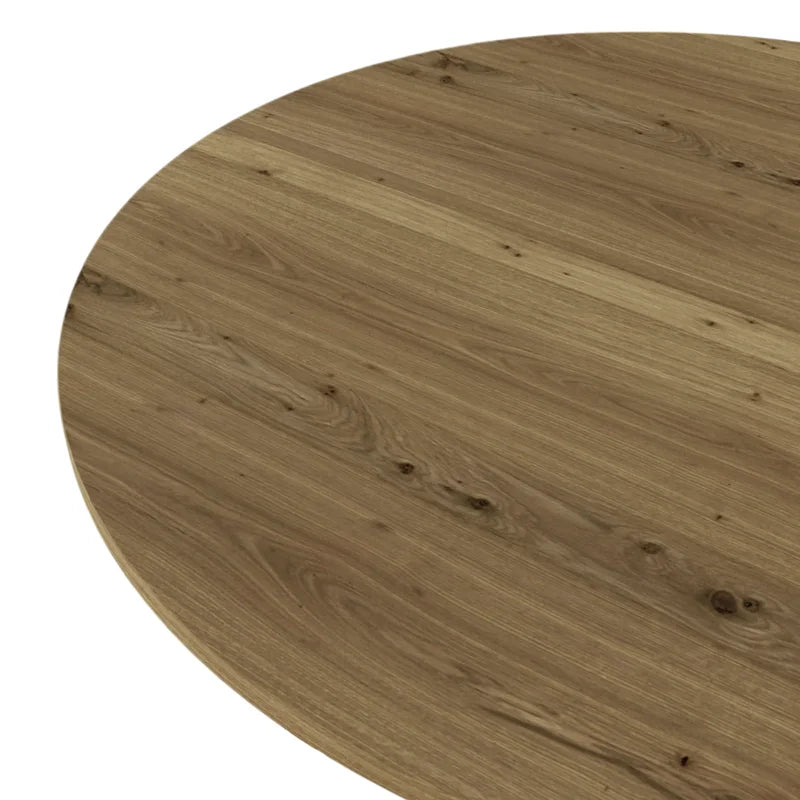 Round Dining Table for 4 - 35.4" Kitchen Table with MDF Top & Metal Legs