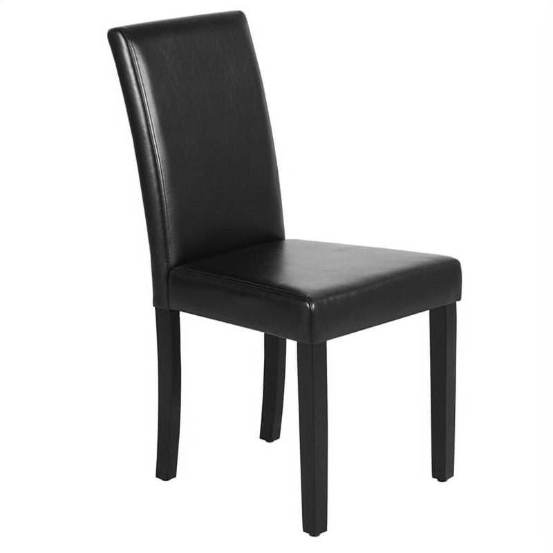High Back Padded Tufted Dining Chairs Set of 4 - Black