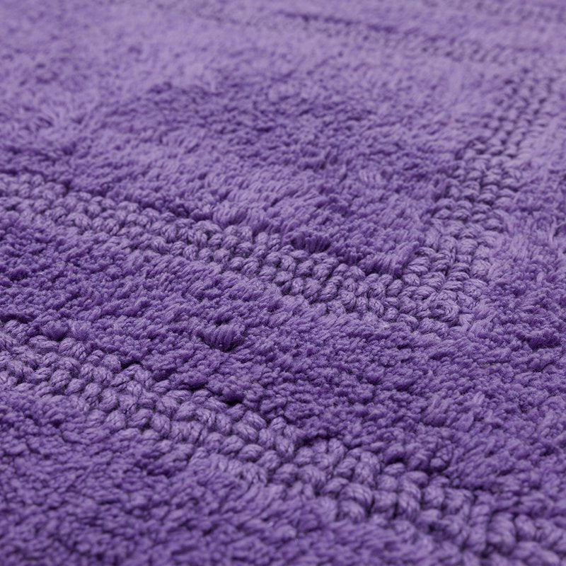 Reversible Cotton Bath Mat - Fiesta Grape, 27x45 Inches - Soft & Durable