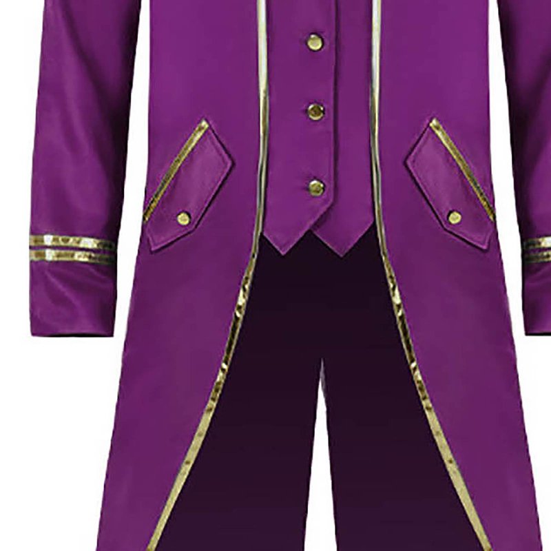 Men's Retro Tuxedo Jacket - Purple, L - Fall Halloween Costume
