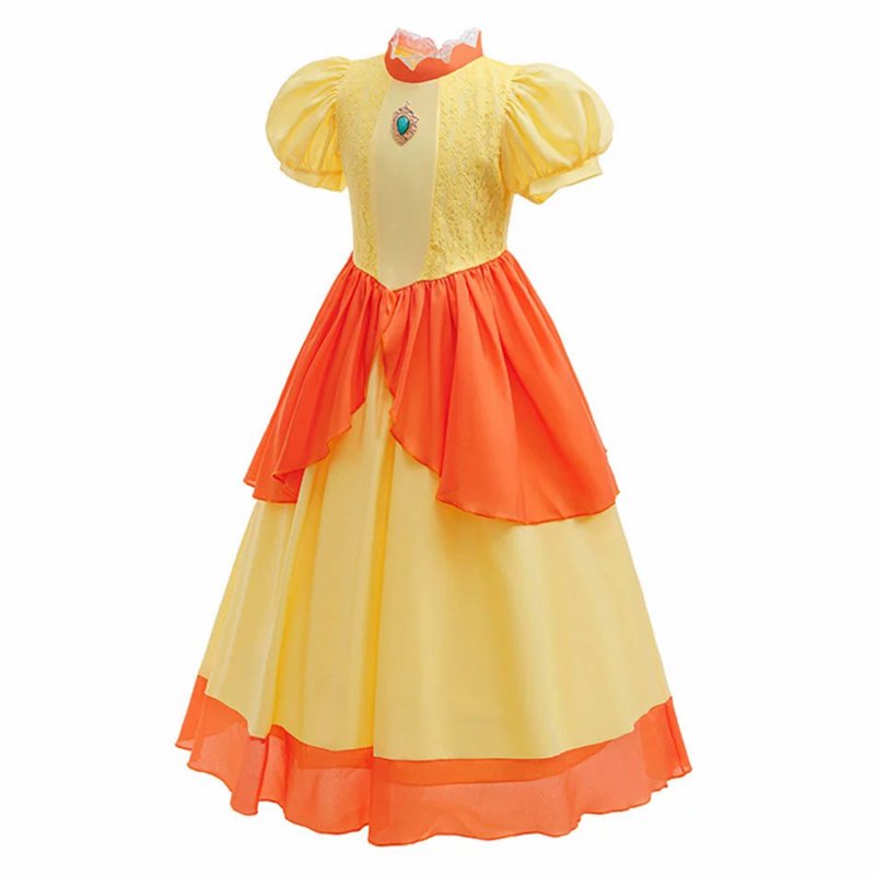 Yellow Princess Costume for Girls - Deluxe Dress with Accessories, Size 12 - Halloween & Party Dress Up