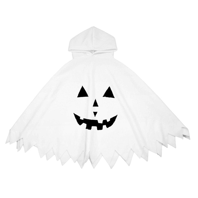 White Ghostface Kids Halloween Costume Cape for 3-4 Years - Fancy Dress