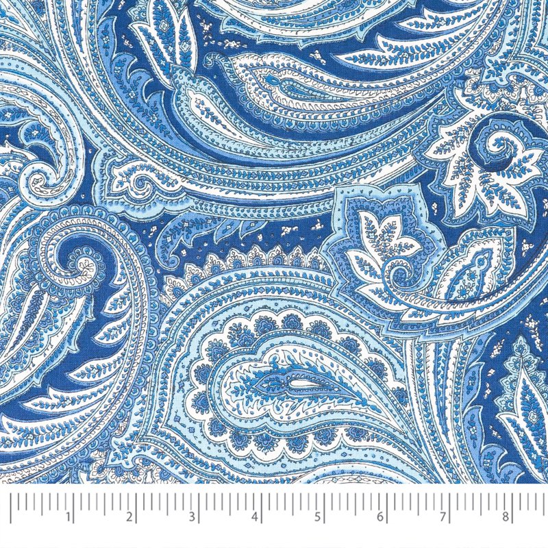 Cotton Quilt Fabric - Navy Paisley Print, 1 Yard - Variation of THIS listing