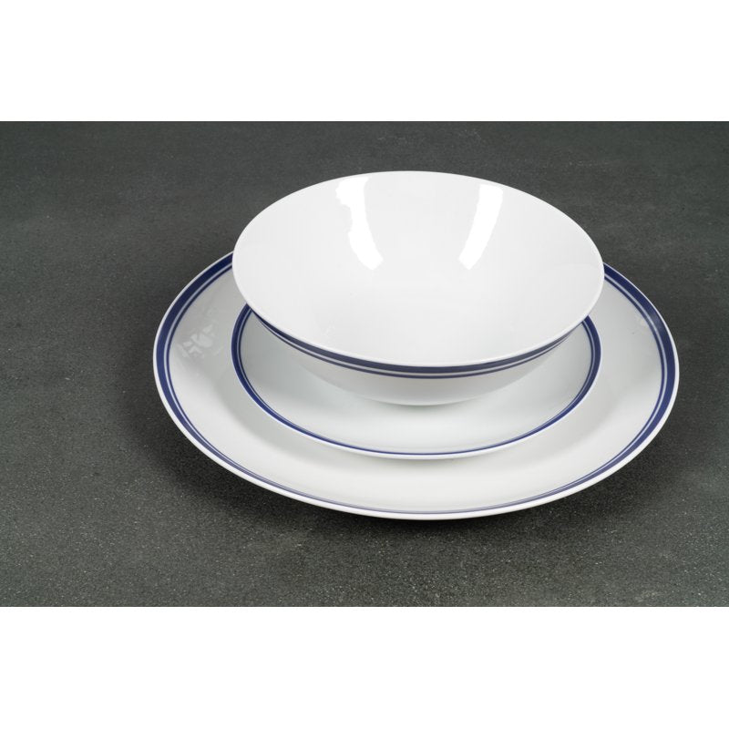 Ceramic Dinnerware Set - 16-Piece Coupe Set, Blue