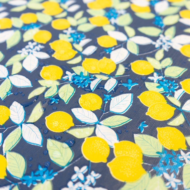 Rectangular Elastic Fitted Table Cover - Waterproof Vinyl, 6ft, Lemon Tree, 2 Pack