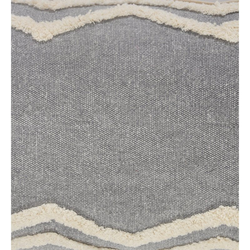Gray Geometric Cotton Throw Pillow Cover 20x20 - Modern Home Decor