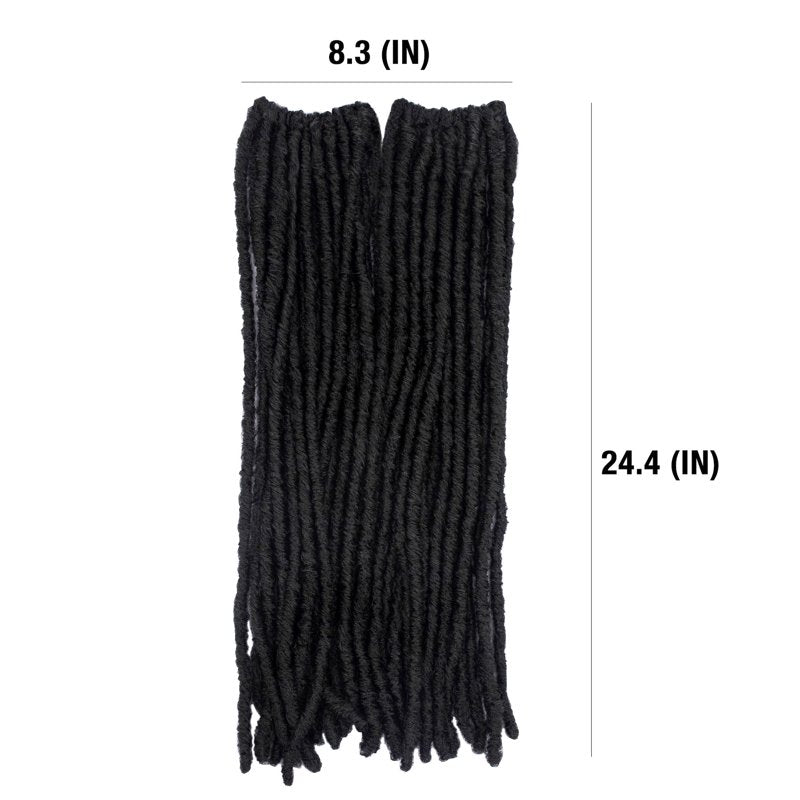 18-Inch Jozi Locs Crochet Hair Extensions - Soft Synthetic Faux Locs