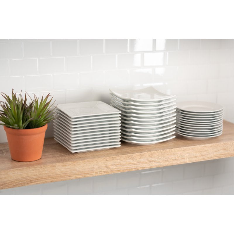 Coupe Butter Plates Set of 12 - White Porcelain Dinnerware
