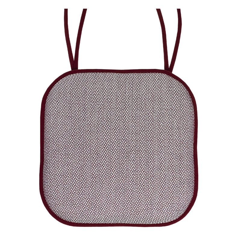 Cameron Memory Foam Chair Cushion Pads - 6-Pack, Wine/White