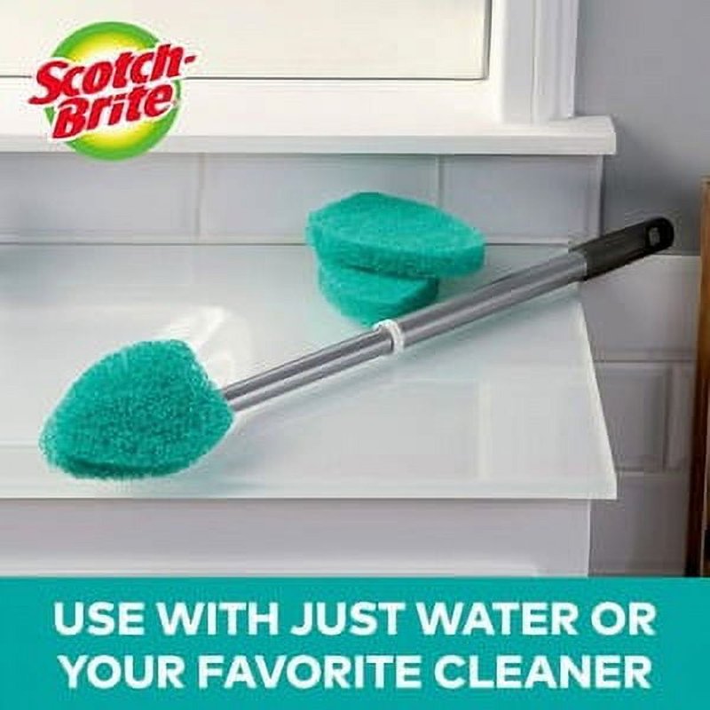 (5 Pack) Bath Scrubber for Soap Scum & Water Spots - Non-Scratch, Long-Lasting Cleaning Tool