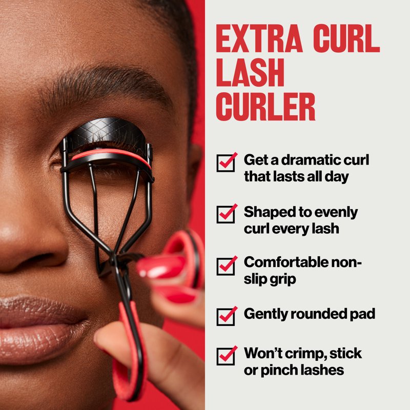 Extra Curl Lash Curler - All Day Dramatic Curl, No-Slip Grip