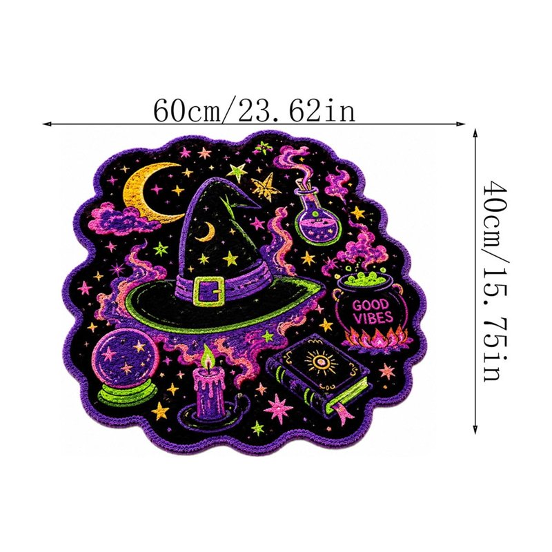 Halloween Front Door Mat Outdoor Indoor Entryway Rug - B Variation