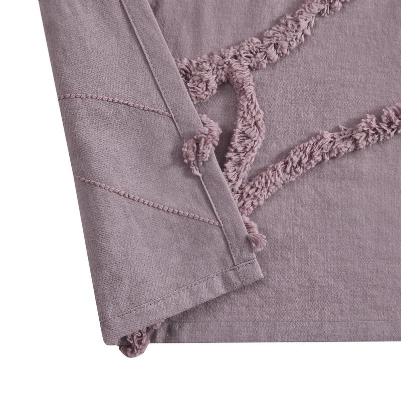 Rose Pink Botanical Branch Chenille Cotton Shower Curtain - 72x72 Inches, Drew Barrymore