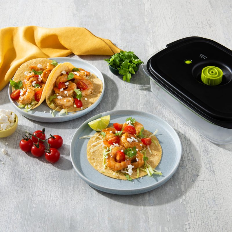 Vacuum Containers Set - 3 Cup & 10 Cup Rectangle for Food Preservation