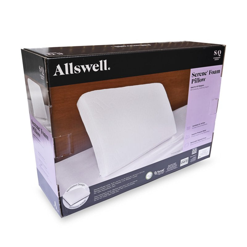 Allswell Serene Foam Pillow - Firm/Extra-Firm, Standard/Queen, Single
