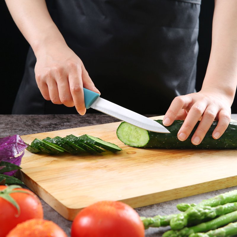 3-Piece Stainless Steel Knife Set with Soft Grip Handles