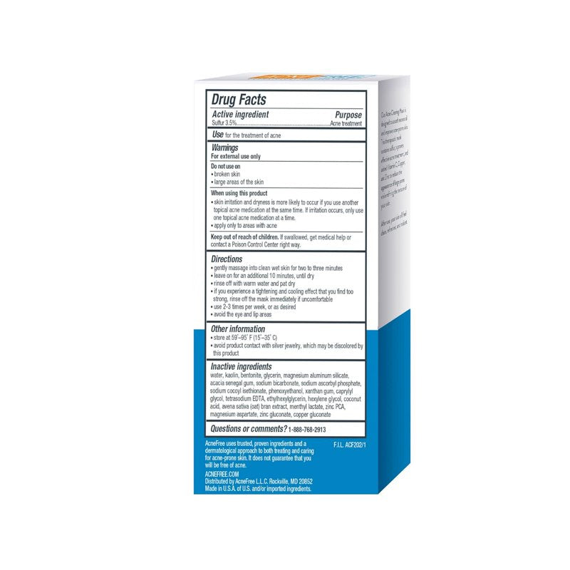 Sulfur Acne Clearing Mask for Oily Skin, 3.5% Sulfur Treatment, 1.7 oz