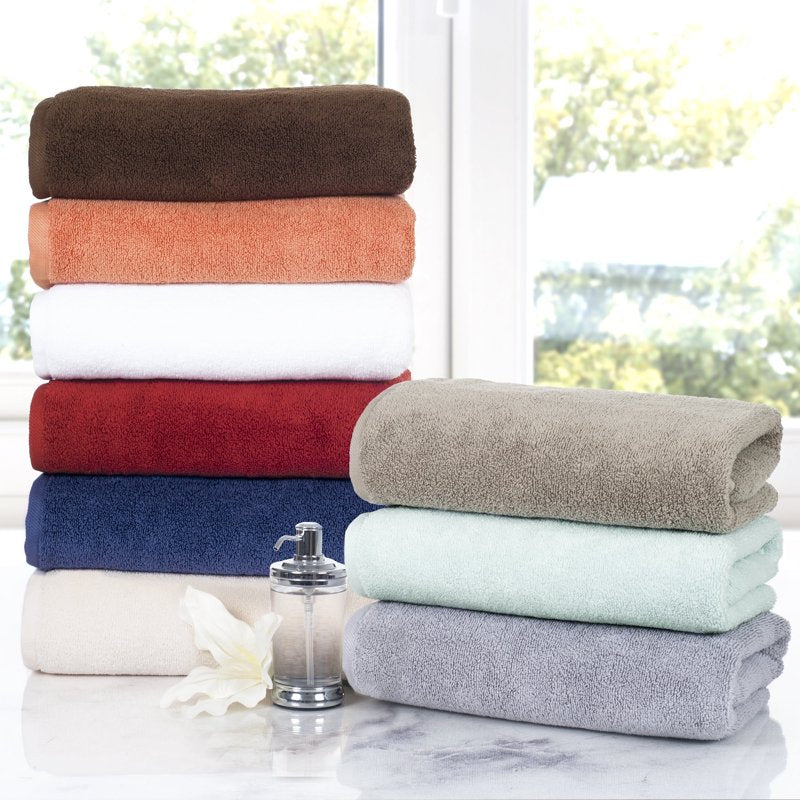 Lavish Home Burgundy 6-Piece Cotton Bath Towel Set - Soft & Absorbent