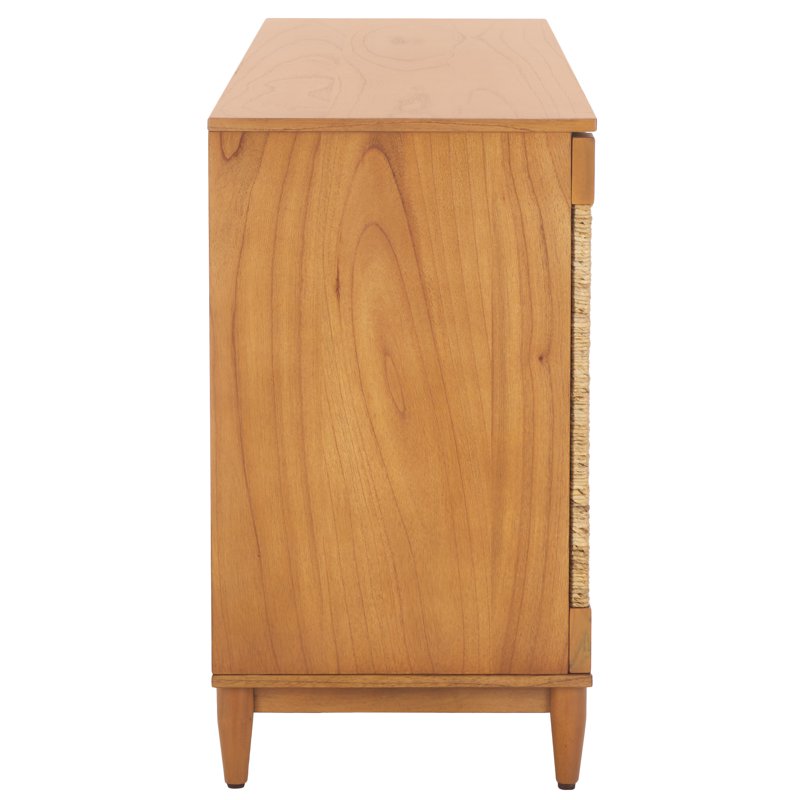 Roseanne Sideboard - Mahogany Wood & Off-White Finish, 2 Shelves