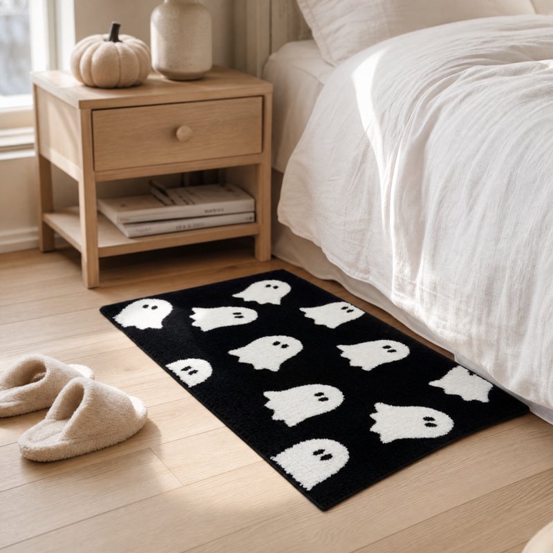 Halloween Ghost Doormat I - Soft Absorbent Microfiber Welcome Mat 16x24 Inches