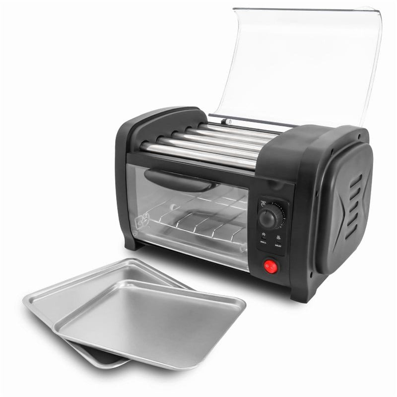 Hot Dog Roller and Toaster Oven Combo with 30-Minute Timer