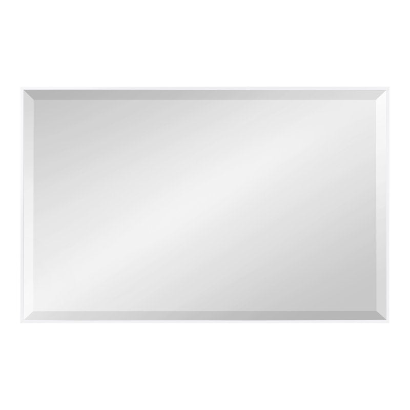 24.75 x 36.75 Inch Modern Rectangle Wall Mirror - White Frame, Kate and Laurel
