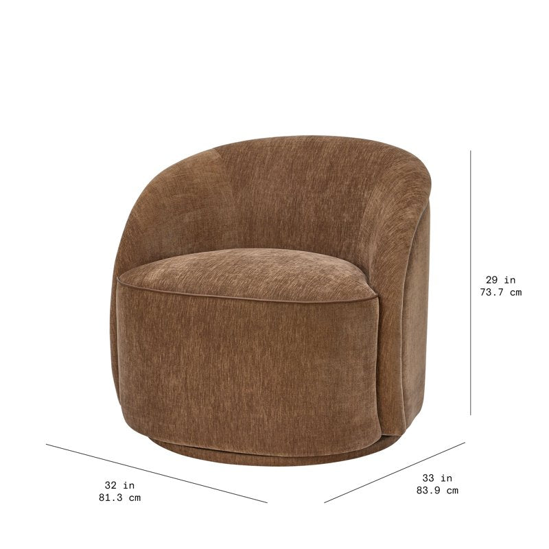 Georgiana Swivel Chair - 360-Degree Comfort, Mid-Century Design
