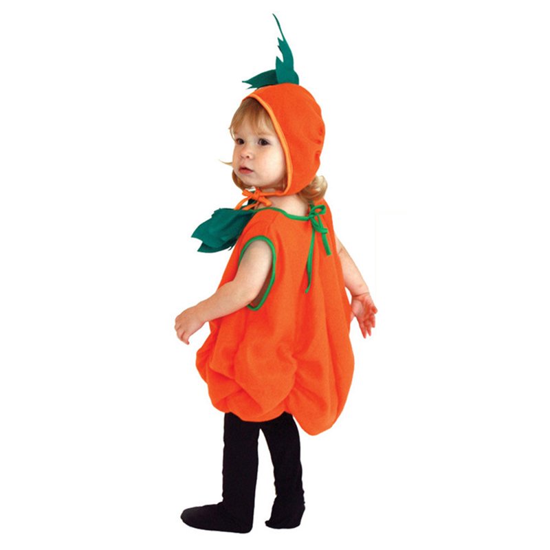 Baby Halloween Pumpkin Romper Set - Orange, 6 Months Role Play Costume