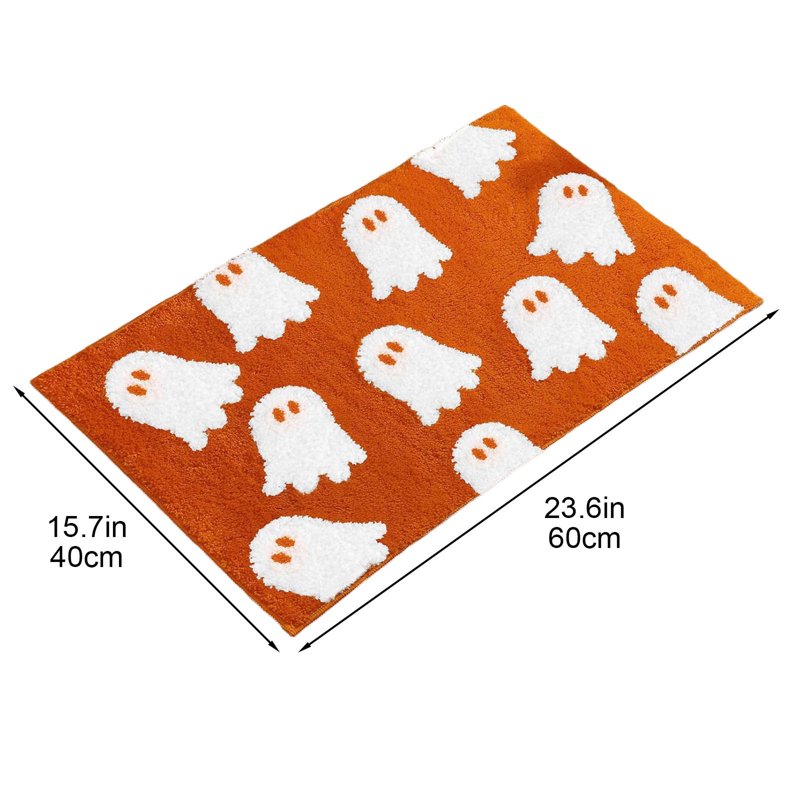 Halloween Ghost Bath Rug 24x16 Inches Non-Slip Washable Bathroom Mat - Black Friday Clearance