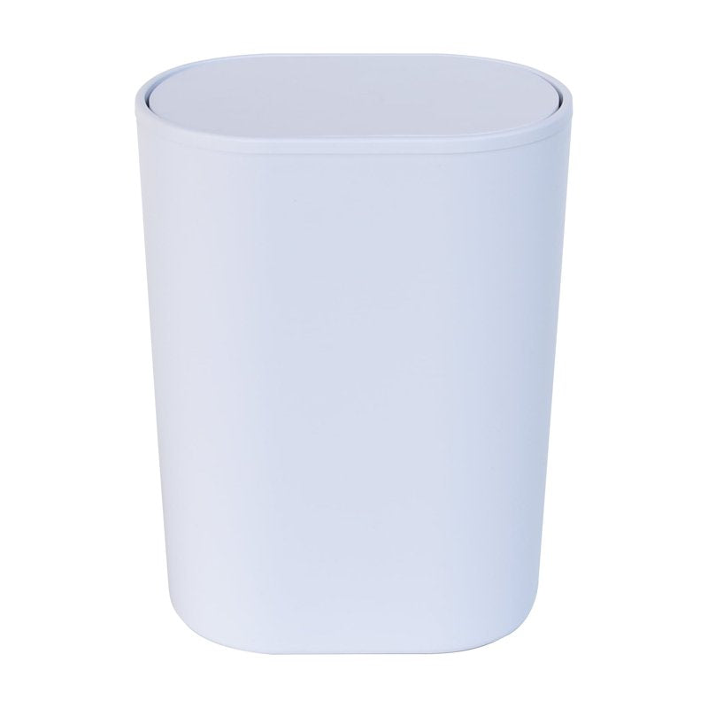 2 Gallon Flip Top Plastic Wastebasket - White
