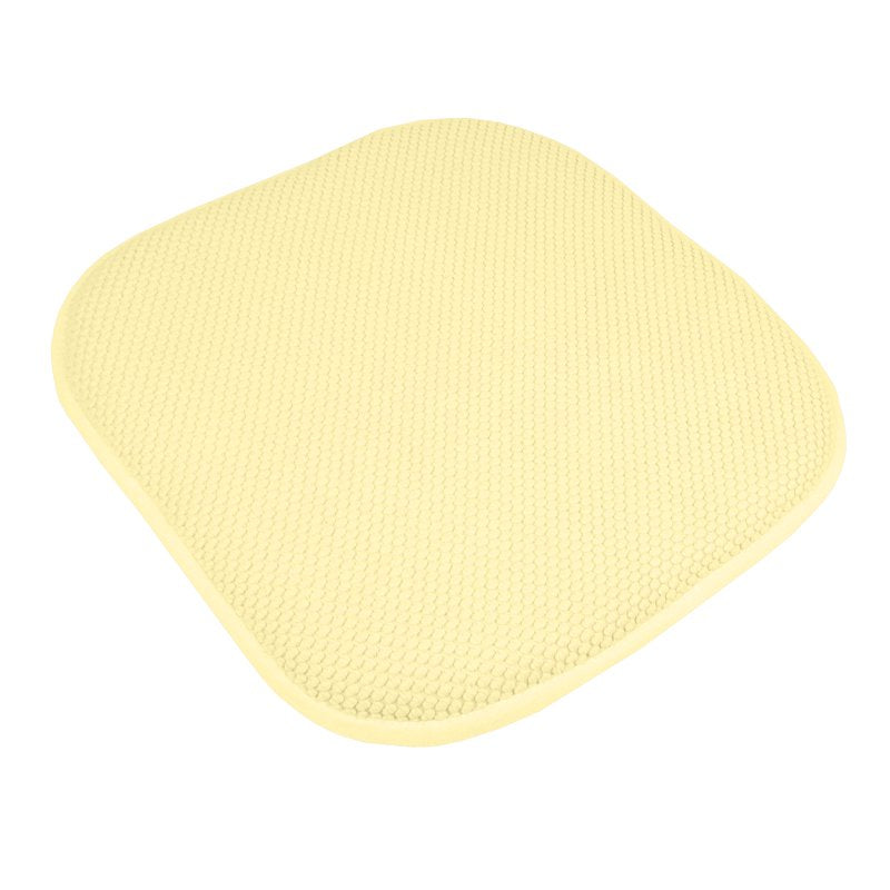 Memory Foam Chair Pad - Non-Slip Back, 16" x 16", Yellow - 12 Pack