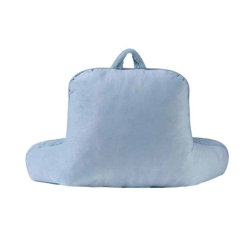 Mainstays Faux Fur Plush Backrest Pillow - Specialty Size Blue