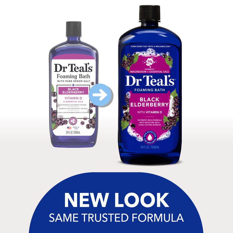 Black Elderberry Foaming Bath with Epsom Salt - 34 fl. oz.