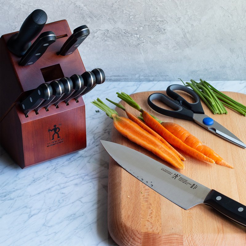 12-Piece Kitchen Knife Block Set with Chef's Knife & Steak Knives