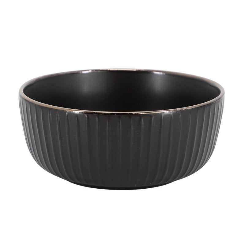 16 Piece Stoneware Dinnerware Set - Black