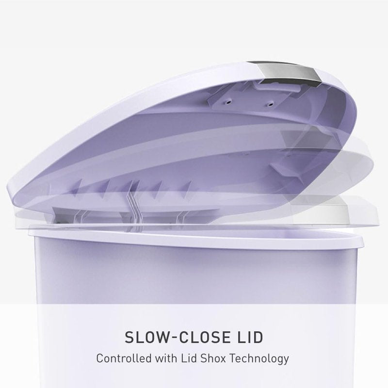 13 Gallon Plastic Step Trash Can with Lock Lid - Lilac