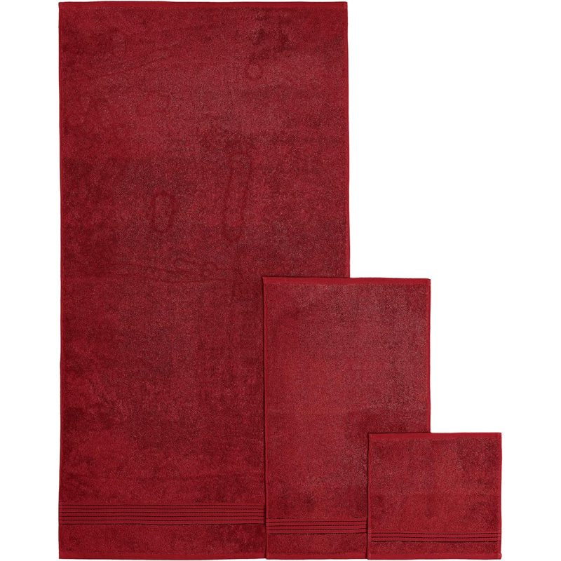 Burgundy 100% Turkish Cotton Absorbent Shower Towels - Elegant Comfort