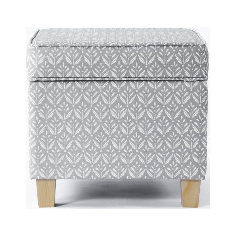 Square Storage Ottoman with Lift Off Lid - Multiple Colors