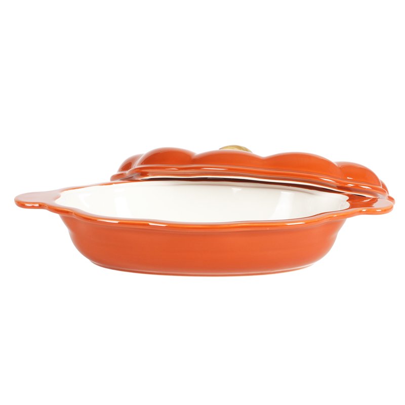 3-Quart Pumpkin Stoneware Baker with Lid - Orange