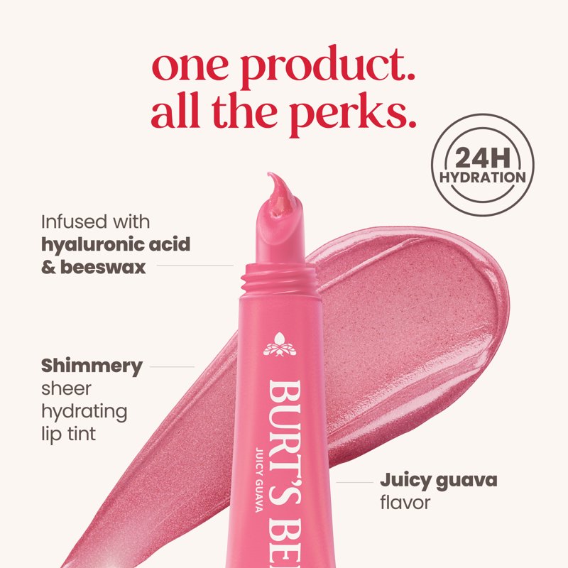 Hydrating Tinted Lip Balm - Natural Moisturizing Squeeze Tube