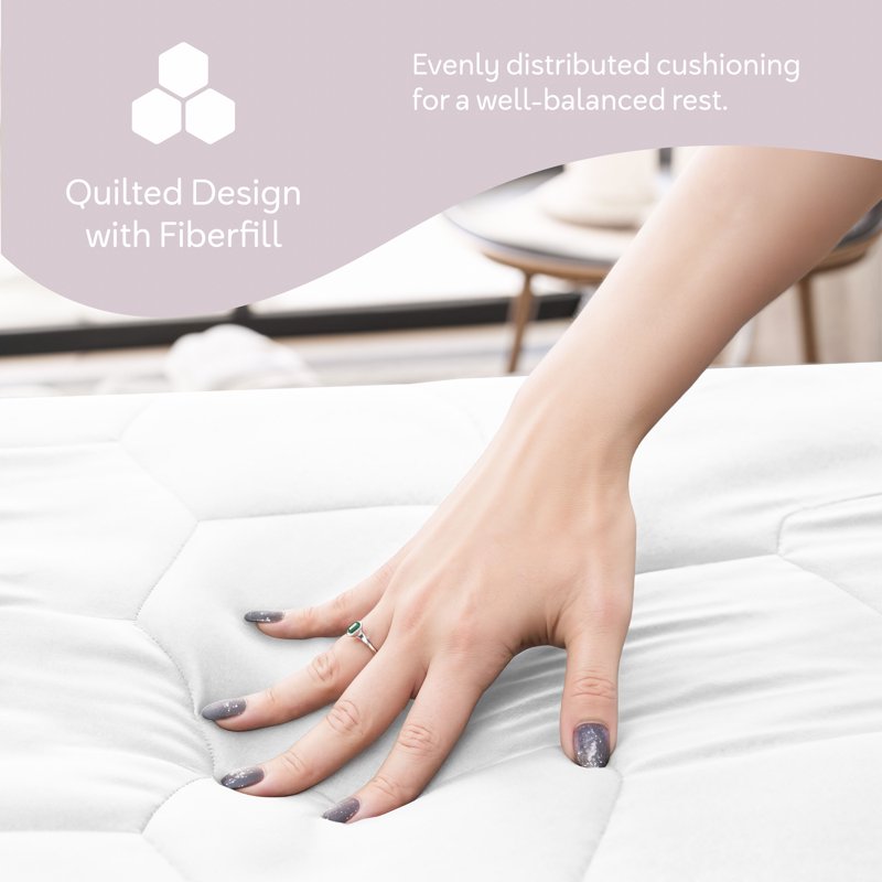Lammaloe King Size Quilted Waterproof Mattress Pad Cover - White, Deep Pocket 8-21 Inch
